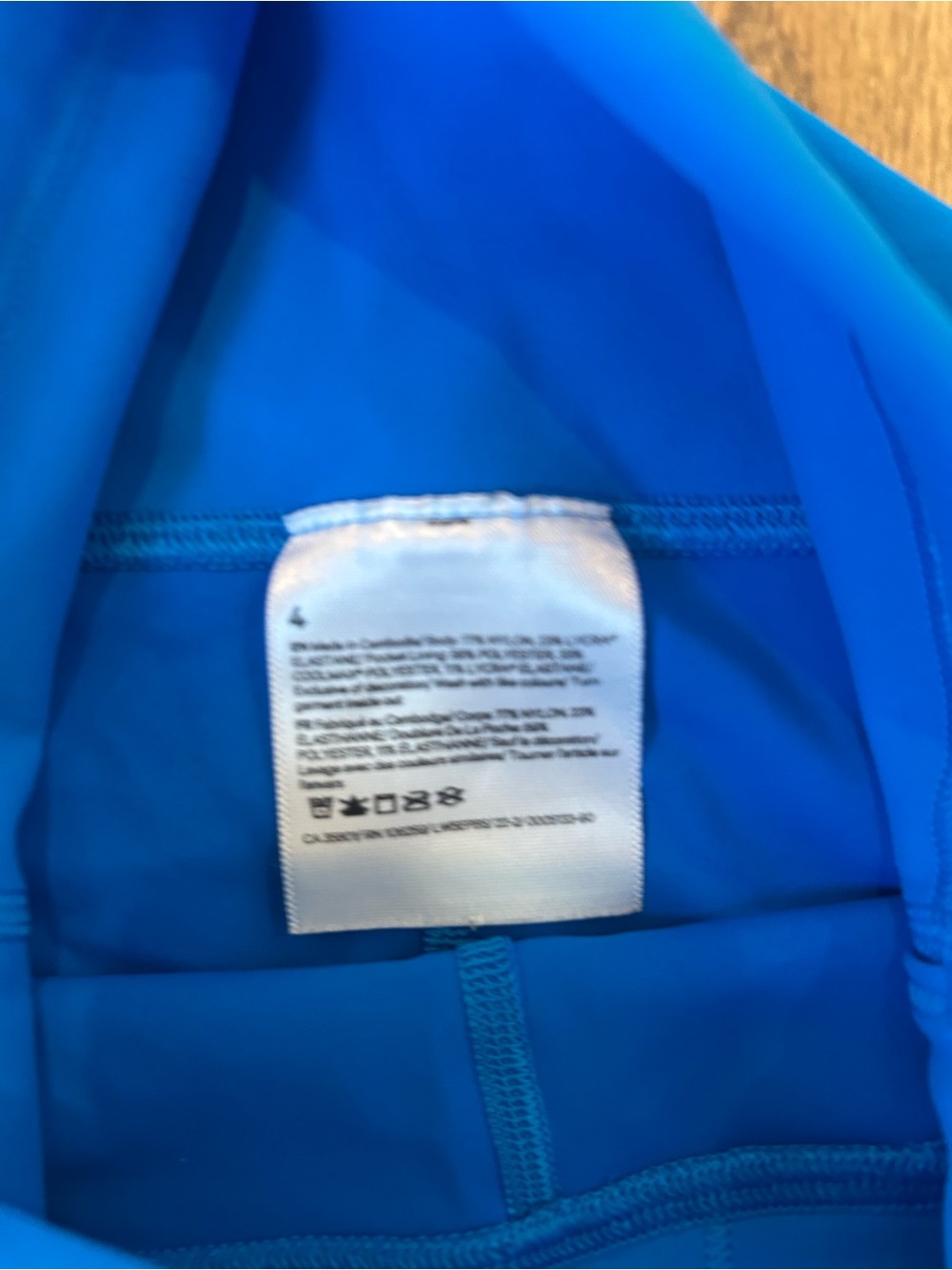 lululemon athletica Bright Blue Leggings with Pink Side Logo - Picture 4 of 5